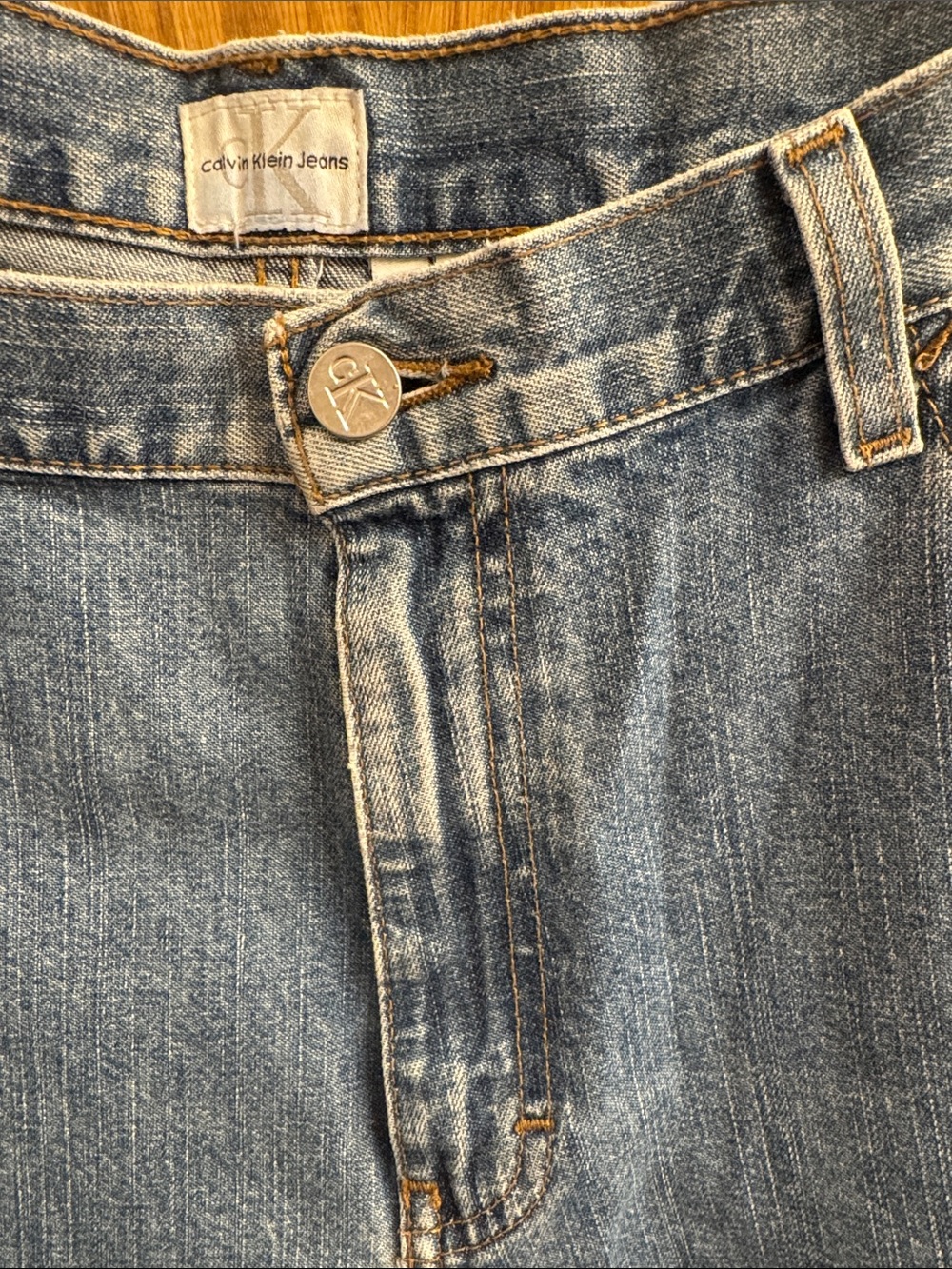 Calvin Klein Blue Denim High-Rise Shorts - Picture 3 of 9
